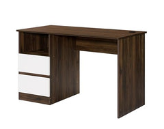 DeckUp Jade Study Table and Office Desk (Walnut & White, Matte Finish)