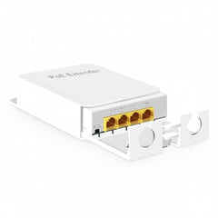 HIKONECT Outdoor PoE Repeater 1 in 4 Out, 10/100Mbps PoE Extender for IP Cameras, CCTV & Access Points, 250m Range | Waterproof Lightning-Proof Network Booster