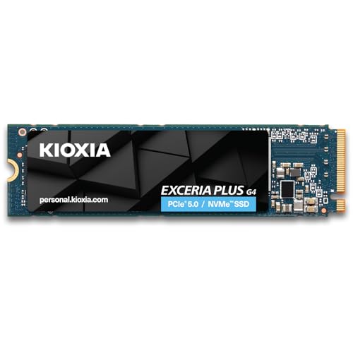 KIOXIA Former Toshiba Memory EXCERIA Plus G4 NVMe™ Internal SSD 2TB NVMe M.2 Type 2280-S3-M PCIe Gen 5.0 x 4 Gaming Storage, Read 10,000 MB/s, Equipped with BiCS Flash TLC|TBW 1200|Japanese Brand