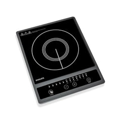 Philips HD4934/00 Induction Cooktop, Black & Grey | 1300W | Triple MOV for 4kW surge protection | soft touch control | 7 Preset Menus | 3 Years warranty on Coil