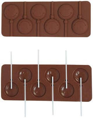 SYGA 6-Cavity Lolipop shap Chocolate Silicon Mould Candy Mould_SmileFaces