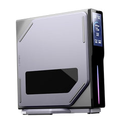 SKULLSAINTS Agni Mini PC – Vibrant LCD Screen, M.2 SSD, Mini Tower with RGB Lights, WiFi 6, 4K UHD, Dual LAN for Home and Office (16+512, 13th Gen N150)
