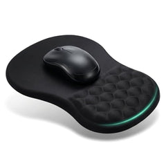 TECPHILE Mouse Pad Wrist Support with Massage Design, Ergonomic Dog Paw Mouse Mat, Pain Relief Memory Foam, Anti-Slip PU Base, Cushion Mousepad Wrist Rest for Gaming, Home, Office, Laptop, Computer