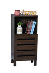 DeckUp Uniti Engineered Wood Bedside Table and End Table (Dark Wenge, Matte Finish)