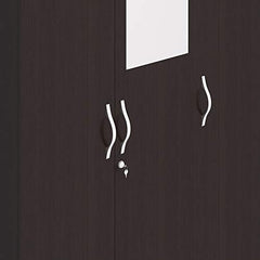 DeckUp Plank Cove 3-Door Engineered Wood Wardrobe with Mirror (Wotan Oak and White, Matte Finish)