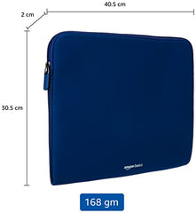 Amazon Basics laptops Sleeve Case Cover Pouch for 13"/33 cm for Men and Women | Slim Profile Neoprene, Soft Puffy Fabric Lining, 360 Protection, Smooth and Premium Zipper (Black)