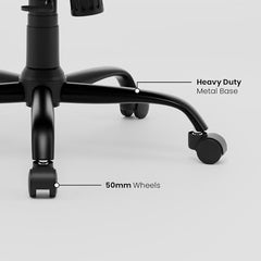 Green Soul Atom | Ergonomic Office Chair for Home & Office | 12 Months Warranty | Comfortable & Spacious Seat | Rocking-tilt Mechanism | Heavy Duty Metal Base (Black)