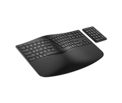 HP 960 Ergonomic Wireless Keyboard/Multi-Device/Soft Touch Palm Rest/Bluetooth/Swift Pair/OS Auto-Detection/Negative tilt/Split keyframe/Separate numpad