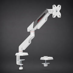 ARTIKEL Armour Monitor Stand for Desk Mount Adjustable Gas Spring Assisted vesa Monitor arm for Table with Full Motion arm with C Clamp Grommet Mounting Base Computer Monitor Stand Upto 40 inches
