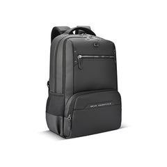 Gear Quantum 3 18"/29L Antitheft Large Faux Leather Water Resistant Laptop backpack with Raincover/Laptop backpack/Casual Backpack/Daypack/Travel Backpack/College Bag For Men/Women(Black-Black)