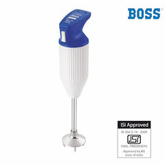 BOSS E111 Portable Hand Blender 180 Watt | Easy to Clean and Store | ISI-Marked, Grey