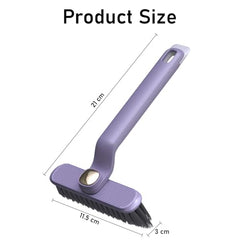 MOMISY 360° Rotating Gap Cleaning Brush, Hard Bristle Crevice Brush for Corners, Multi-Function Cleaning Tool (Purple)