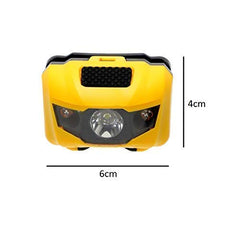 Syga Waterproof 3W LED Head lamp White Headlight Camping Fishing Hiking Hunting Riding Head Light Flashlight Indicator (Yellow)