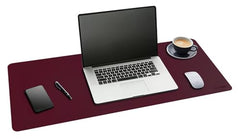 V-CUBE DESIGNS Premium Vegan Leather Desk Mat 90X45cm 2.4mm Thick&Padded|Laptop Mat/Extended Mouse Pad/Stitched, Reversible, Sturdy Deskspread with High Tear/Peel Strength|Anti-Slip,Splash-Proof|Blue
