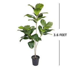 AAVANA GREENS Plastic 40 Inch Artificial Flower Plant for Indoor and Outdoor, Home, Shop, Office, Restaurant Decoration Dark Green (Pack of 1) (1, Plant 8 - with Pot)