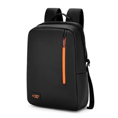 Nasher Miles Madison Passenger Workpack 22 Liters Water Resistant, Padded, Premium Reversed Polyester Black Yellow Laptop Backpack | USB charging| Unisex | Ideal For Office (Black & Yellow)