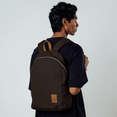 DailyObjects Pedal Everyday Casual Laptop Backpack (16L) Fits Upto 14 Inch Laptop, Unisex Travel Backpack Durable Canvas Material, Zippered Compartments With Pockets (Beige)