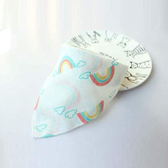 SYGA Pack of 2 Bibs Bandana for Bibs and Teething for Girls and Boys(Butterfly and Rainbow)