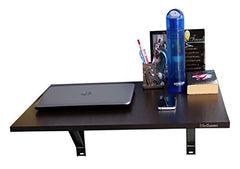 Madhuran Engineered Wood Wall Mounted Study Office Laptops Foldeable Table Desk (Finish Teak) / uses Home Dining Kitchen Living Room Organizer Storage Foldable Shelf