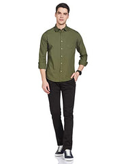 Amazon Brand - Symbol Men's Pack of 2 Cotton Casual Shirt| Regular Fit | Plain | Full Sleeve | Available in Plus Sizes
