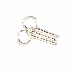 JYOTI Dress Hook (50 Hooks of 3 Wire Size 2 of Brass Material in Nickel Free Finish in a Pouch), Hooks for Ladies Blouses, Dresses, Chudidars, Children Dresses, Frocks, and Gowns - Pack of 5 Pouches