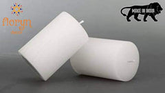 Floryn Decor® Paraffin Wax Pillar Candle (Set of 6, 3 X 6 Inch, White) | Dripless | Smokeless | Unscented | Burning time- 60 hrs | Hand Poured | Christmas Candle