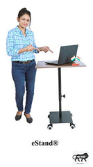 eStand Height Adjustable Laptop Table to be Used in Sitting & Standing Posture (Black HAT (29" - 45"))