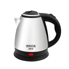 INALSA Electric Kettle for Hot Water |1.8 L Capacity| LED Illumination & Borosilicate Glass Body| 2 Year Warranty|Multipurpose Electric Kettle| Water Boiler (Prism Inox),1350 Watts