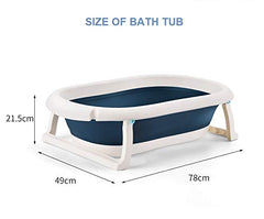 SYGA Baby Bath Tub, Foldable Bathtub with Support Cushion, Rinser Shampoo Rinse Cup, Drain Plug, Stable Anti-Slip Collapsible Easy to Store Infant Shower Basin for Toddlers Newborns Bathing(Baby Pink)