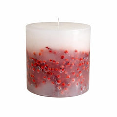 Goyoham | Berry Blush Botanical Candle, 70 Hour Burn Time | Large - 4 x 4 Inch, 750g, Unscented | Handcrafted with Natural Botanicals, Lead-Free Wick |