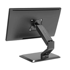 Jin Office Height Adjustable Monitor Stand Mount | Supports 13-32" Screens| 9KG Weight Capacity | Metal Black Powder Coated Single Monitors Arm Stand| Articulating Tilt and Swivel Display Desk Mount