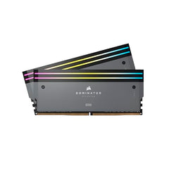 CORSAIR Dominator Titanium RGB DDR5 64GB (2x32GB) DDR5 Up to 6000MHz CL30 AMD EXPO Intel XMP iCUE Compatible Computer Memory – Grey (CMP64GX5M2B6000Z30)
