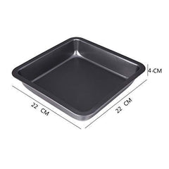 SYGA 1 Piece Heavy Duty Carbon Steel Square Bread Loaf Cake Mould Pan Tray for Baking Non Sticky Tin Teflon Coating-22 cm * 4cm