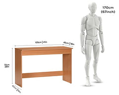 DeckUp Eden Home Engineered Wood Study Table and Office Desk (White, Matte Finish)
