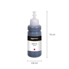 Amazon Basics Compatible Ink Refill Kit for Epson L130,L360,L380,L361,L565,L210,L220,L310,L350,L355,L365,L385,L405,L455 and L485 Printers | Vivid Color Matching Multi-Color Pack(C/M/Y/Bk - 70g x 4)