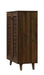 DeckUp Amari Engineered Wood 2-Door Shoe Rack (Walnut, Matte Finish)