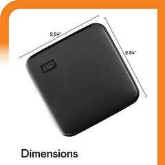 Western Digital WD 2Tb Elements Portable Ssd, 400Mb/S R, Upto 2 Meter Drop Protection, PC & Mac Compatible, 3 Y Warranty (bayn0020Bbk-Wesn), USB