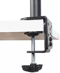WE CLEVER Heavy duty Dual monitor stand Mount, Height Adjustable desk C clamps & Mounting holes, Full motion Tilt & Swivel Monitor Arms, For 13" - 30 inches computer screens 20kg Each arm (Black)