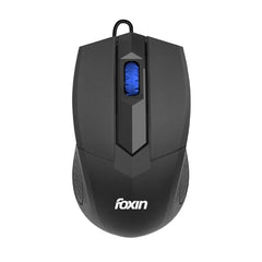 Foxin Glance Grey Wired USB Mouse | 1200 DPI Optical Sensor | Ergonomic & Lightweight (68g) with 3-Button | Plug & Play | 1.2M Cable | Silent Buttons | Wired Mouse for Laptop, PC, Desktop & Office Use