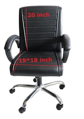 GOYALSON Ergonomic Revolving Office Home Swivel Desk Chair with Adjustable Height Smooth Moving (2, Black, Standard)
