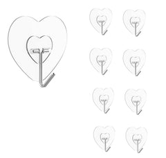 Shivstor 15 Pack Self Adhesive WallHook Heavy DutyHook for Hanging Without Drilling Transparent Nail Free StickyHook Strong Wall Hanger Set of 15 FlowerHook for Kitchen Bathroom Home Storage