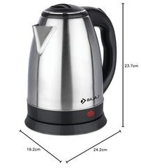 Bajaj KTX 1.8 Litre DLX Electric Kettle | 1350 Watts Kettle with Stainless Steel Body | Cordless Operation | Auto Shut-off Mechanism | 2-Yr Warranty 【Black】