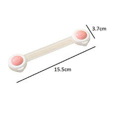 SYGA 8 Pcs Baby Safety Locks | Child Proof Cabinets, Drawers, Appliances, Toilet Seat, Fridge and Oven | Tools Not Required | Uses Dual Adhesive Tape and Latch System (Pink Smiley)