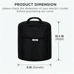 PHILLIN Polyester Dust Cover for Glass Electric Kettle With Open Pocket Waterproof, Dustproof and Washable Easy to Clean, Universal Fit, Durable (Grey)