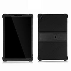 SYGA Case for Lenovo Tab M10 FHD Plus TB-X606F TB-X606X 10.3" Silicone Shockproof Adjustable Stand Cover, Black