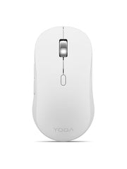 Lenovo Yoga Bluetooth Silent Mouse, 3 Level DPI Adjustment, 36 Month Battery Life, Bluetooth 5.3, 3 Device Paring, Whisper Quiet, Programmable Buttons, Smooth Finish, Luna Grey