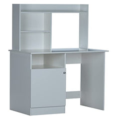 DeckUp Zeus Engineered Wood Study Table and Office Desk (Wotan Oak & White)
