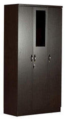 DeckUp Plank Cove 3-Door Engineered Wood Wardrobe with Mirror (Wotan Oak and White, Matte Finish)