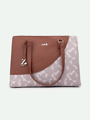 ZOUK Office Essential Bag | Jute | Vegan Leather Handcrafted Tote Bag With Double Handle Shoulder Strap | Bristel