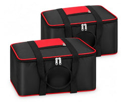 Storite 2 Pack Moisture Proof Nylon Underbed Storage Bag For Clothes Large | (54 x 46 x 28 cm) - BlackRed, Rectangular